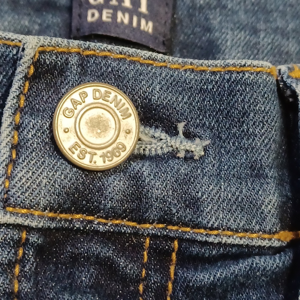 Gap Denim Kids Boys Size 10 Regular Stretch Straight Jeans Medium Wash Blue - Picture 6 of 10